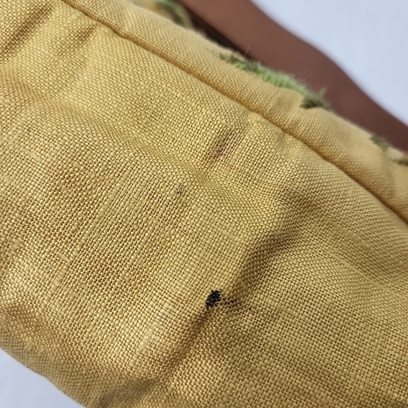 Womens Purse Wooden Handle Flower Embroidery Sewing Knitting Vintage Handbag - Picture 6 of 9